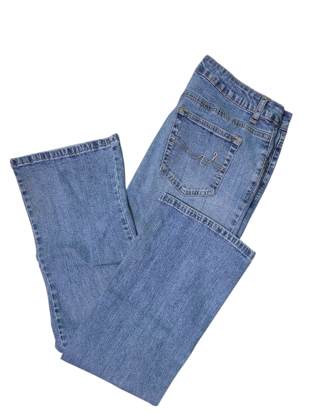 St. John's Bay Classic Light Blue Flare Wide-Leg Jeans Size 10 Short